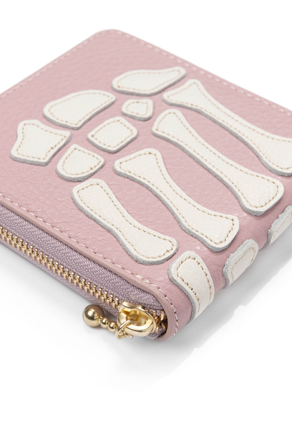 Kapital - Thumb-Up Bone Band Zip Wallet - Pink