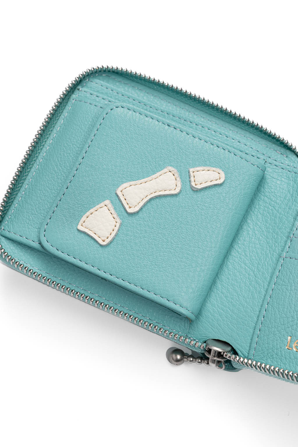 Kapital - Thumb-Up Bone Band Zip Wallet - Powder Blue