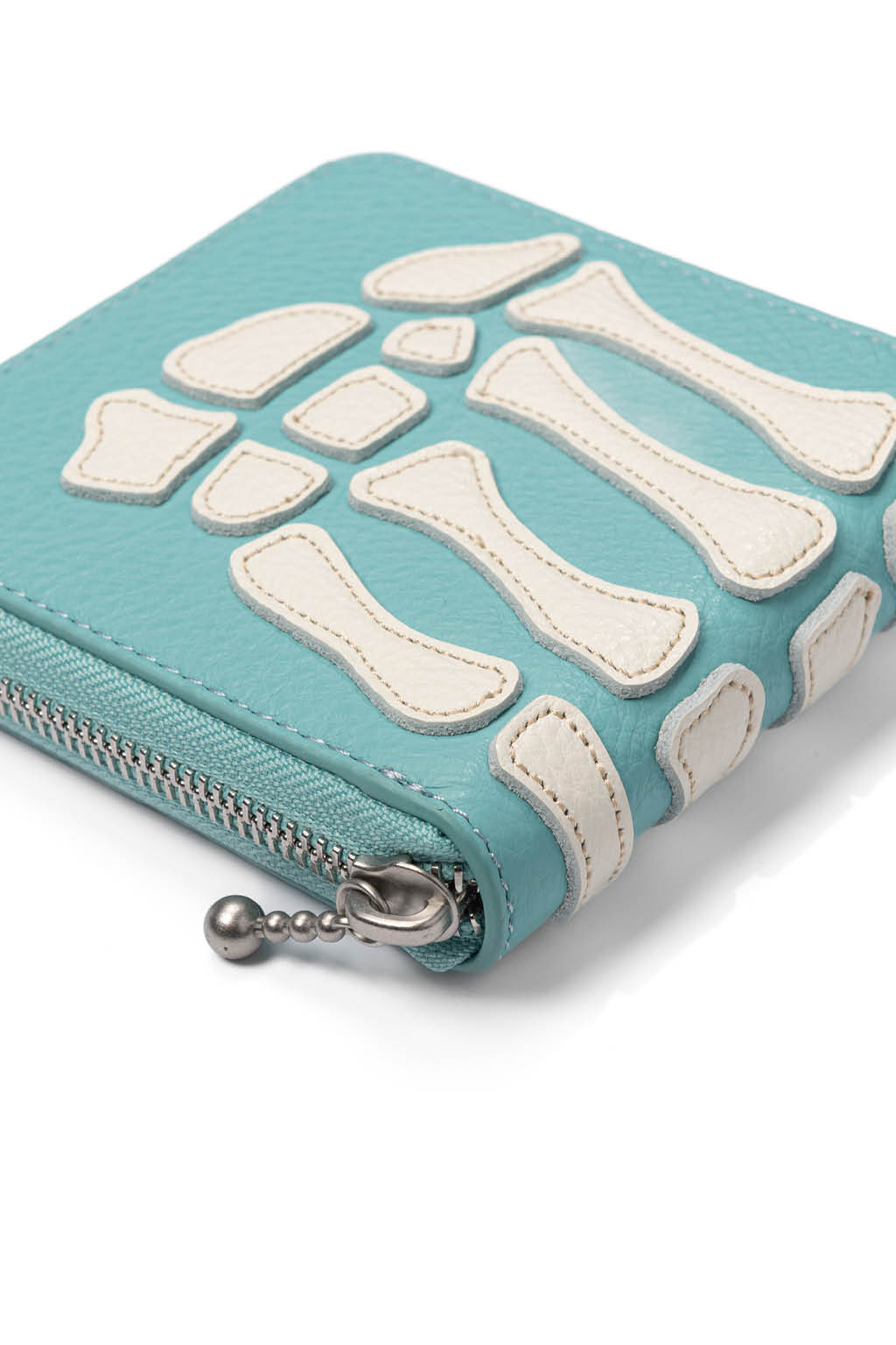 Kapital - Thumb-Up Bone Band Zip Wallet - Powder Blue