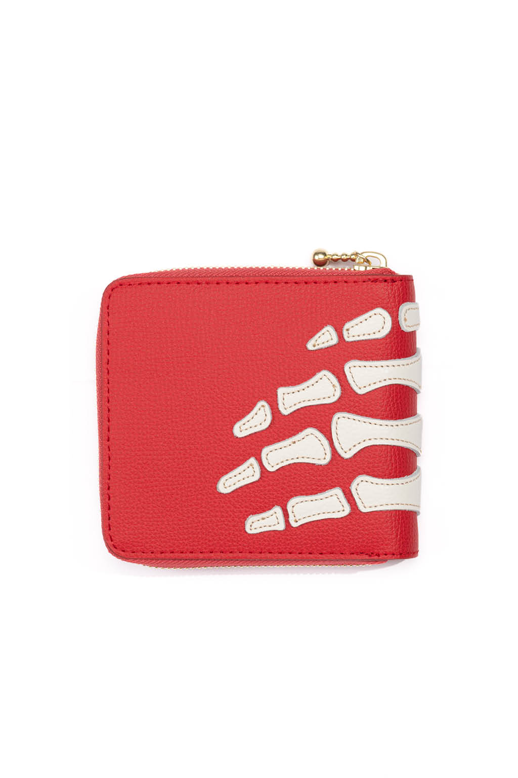 Kapital - Thumb-Up Bone Band Zip Wallet - Red