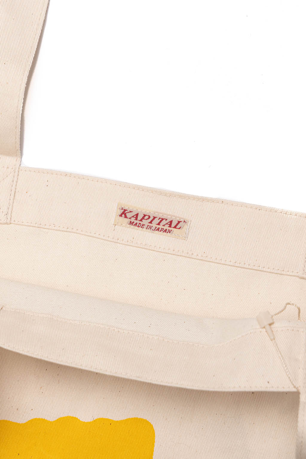 Kapital - Twill Novel Tote Bag - Pechish Rainbow - Ecru