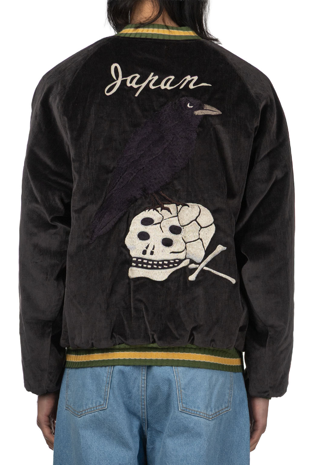 Kapital - Velveteen Souvenir JKT - Raven and Skull - Black