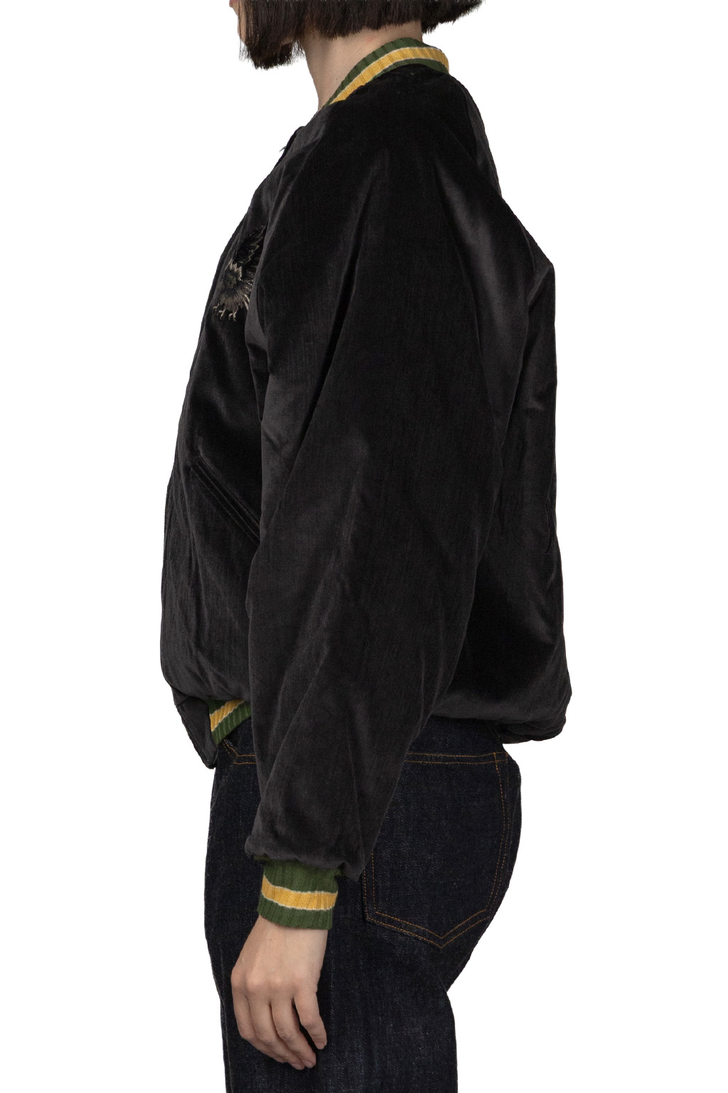 Kapital - Velveteen Souvenir JKT - Raven and Skull - Black