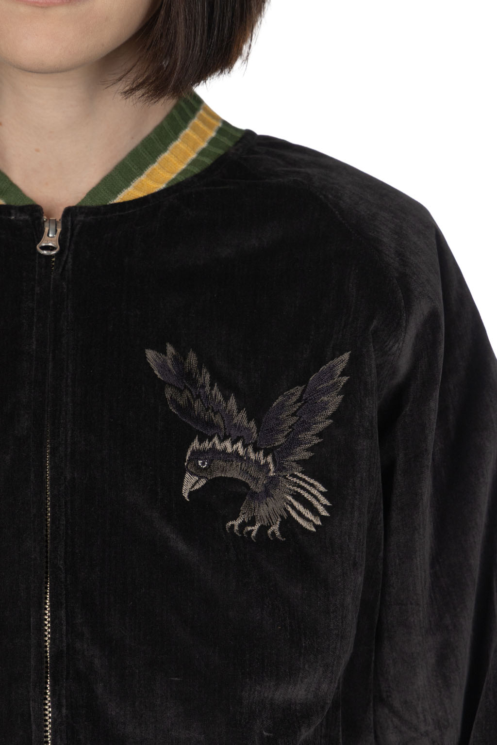 Kapital - Velveteen Souvenir JKT - Raven and Skull - Black