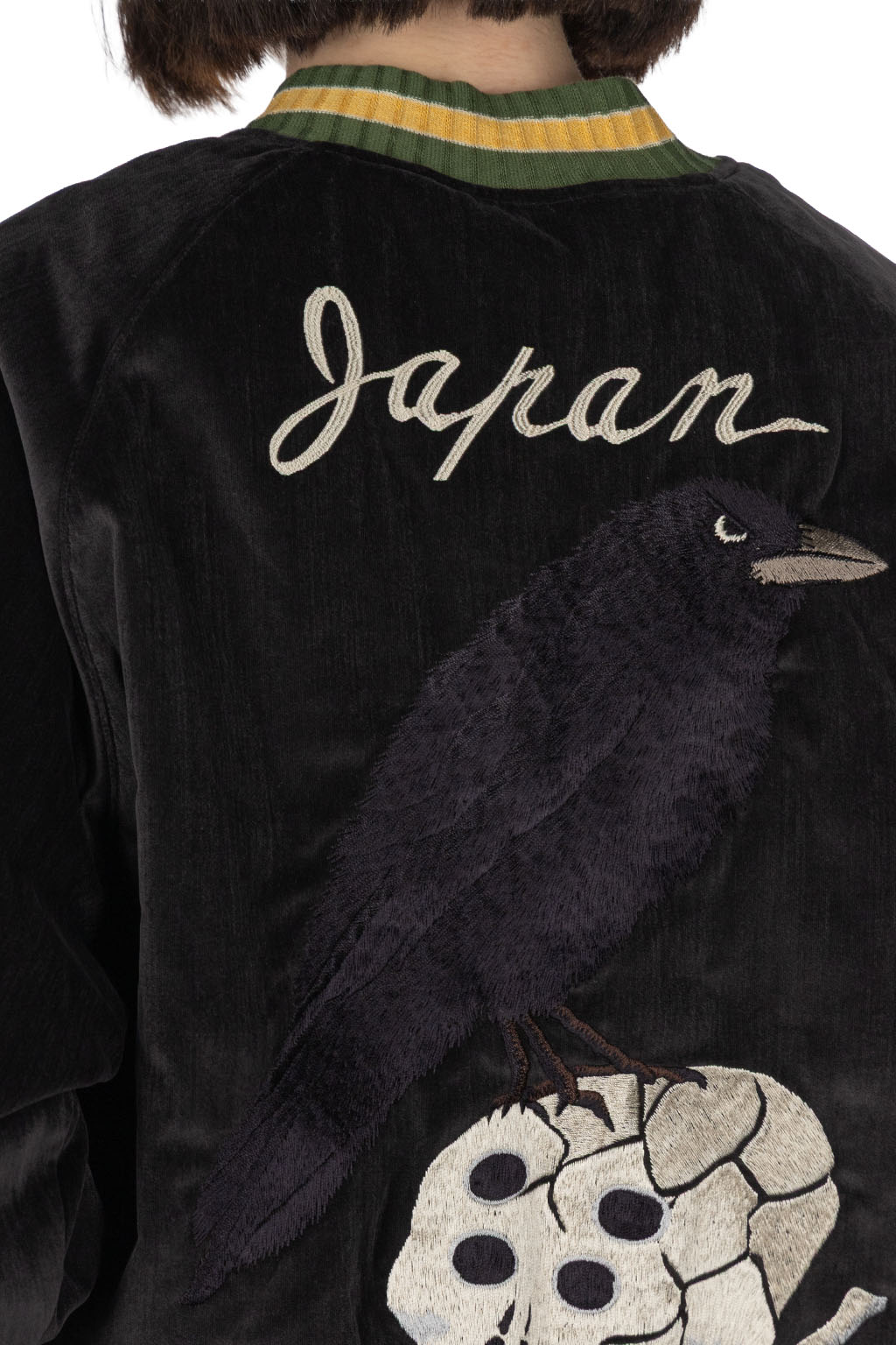 Kapital - Velveteen Souvenir JKT - Raven and Skull - Black