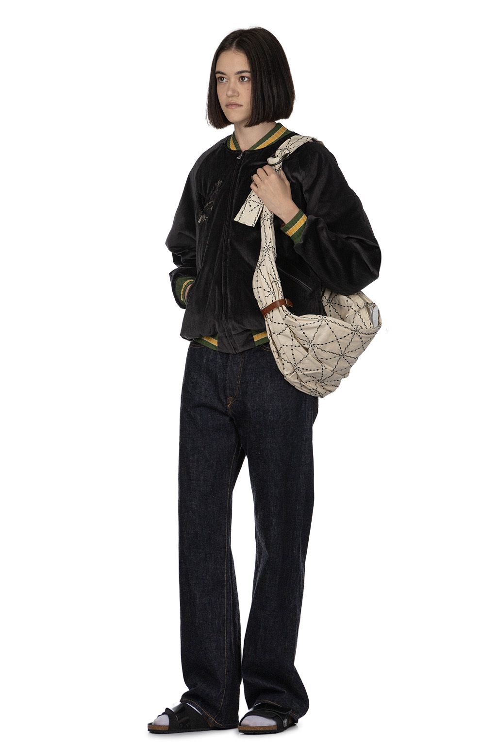 Kapital - Velveteen Souvenir JKT - Raven and Skull - Black