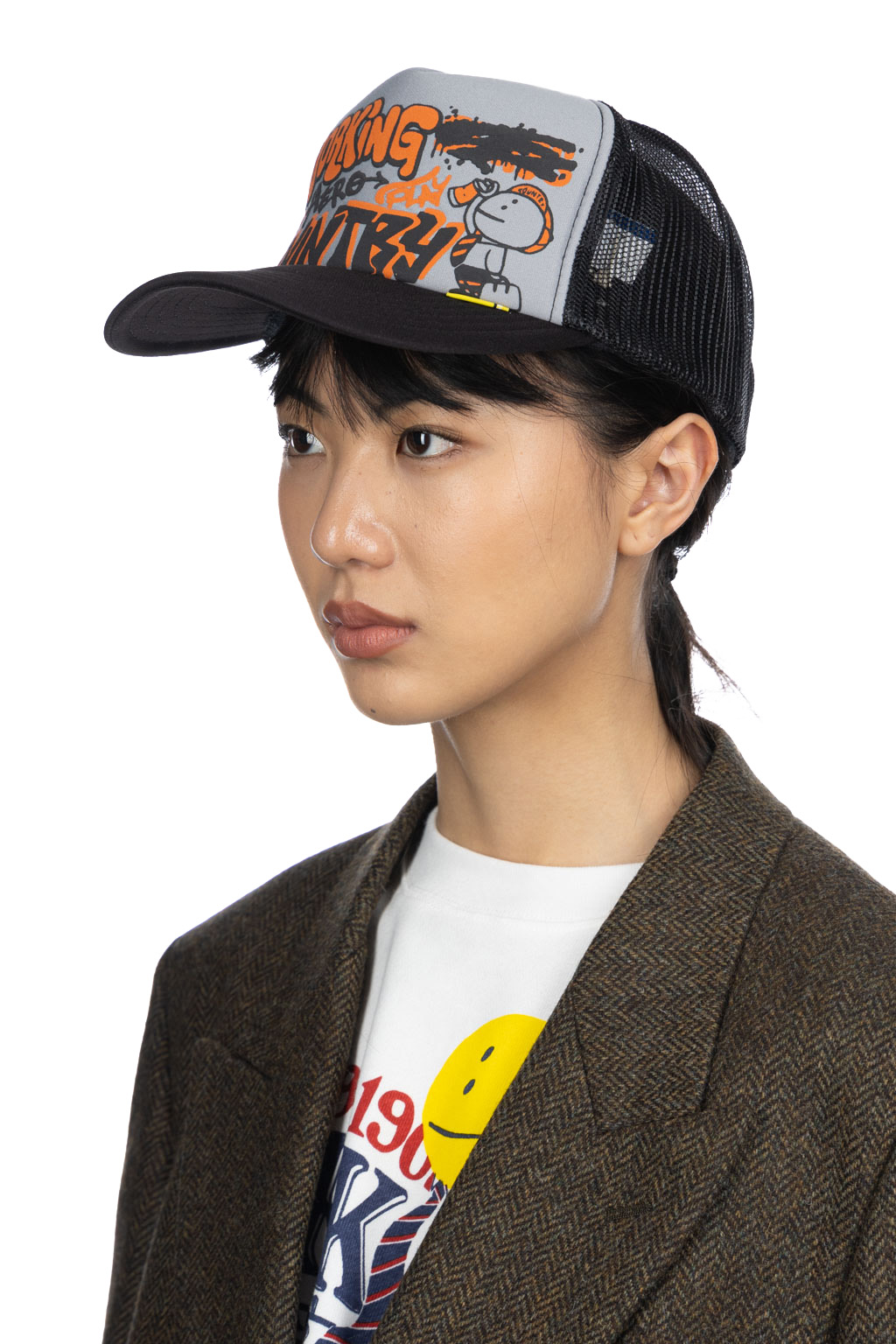 Kapital - WORKING HERO Trucker Cap - Natural x Purple