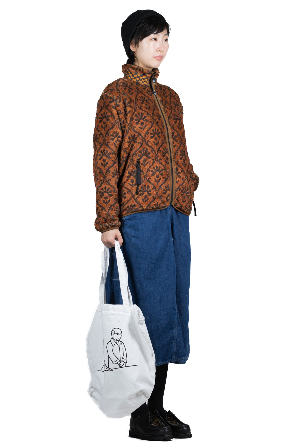 Kapital YOSEMITE Arabesque Fleece ZIP Blouson - Brown