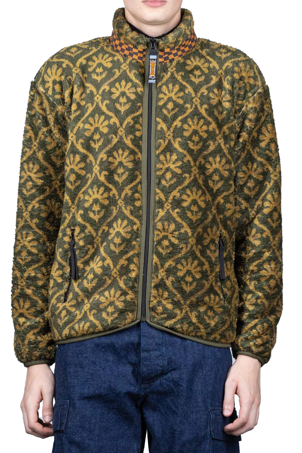 Kapital YOSEMITE Arabesque Fleece ZIP Blouson - Khaki