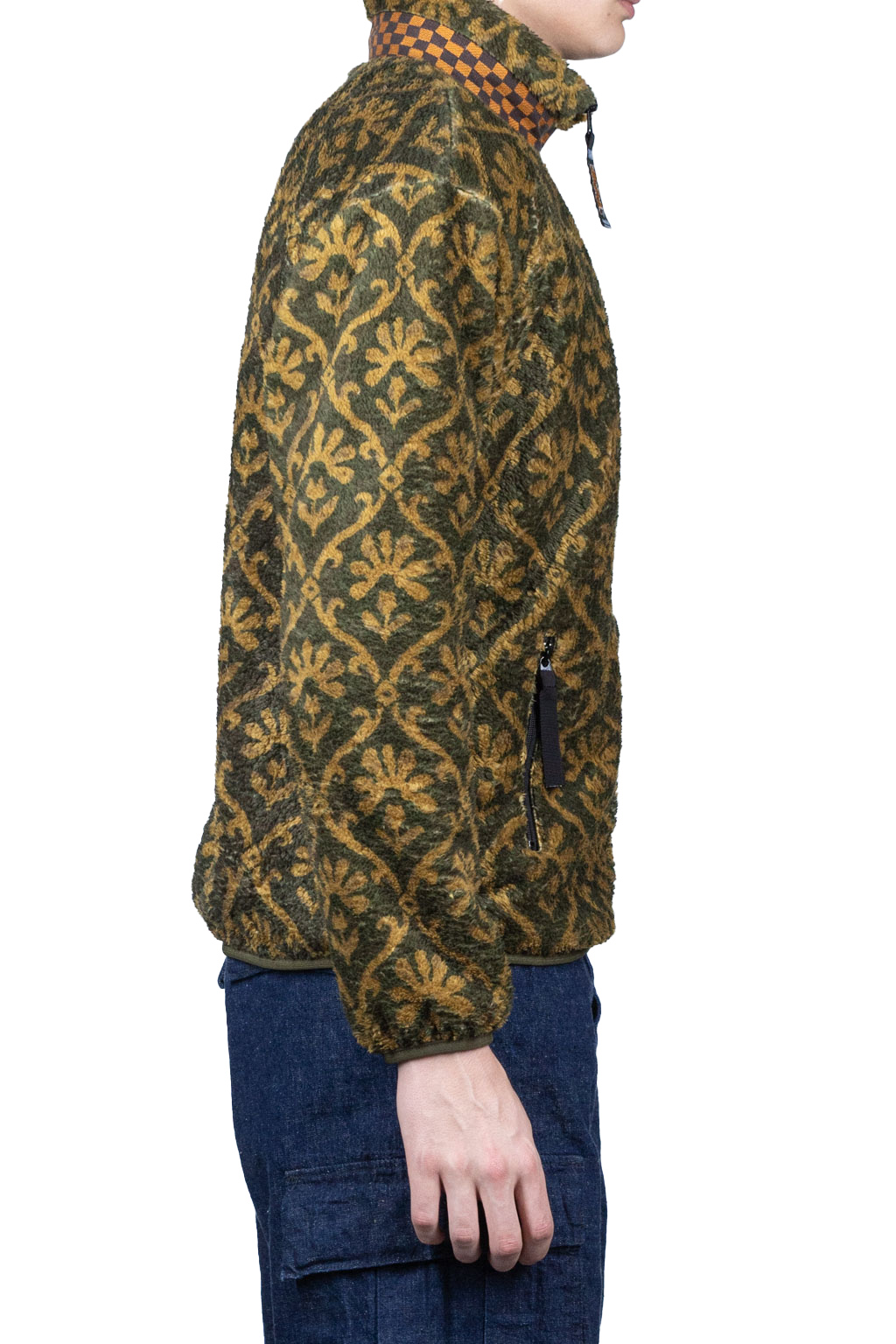 Kapital YOSEMITE Arabesque Fleece ZIP Blouson - Khaki