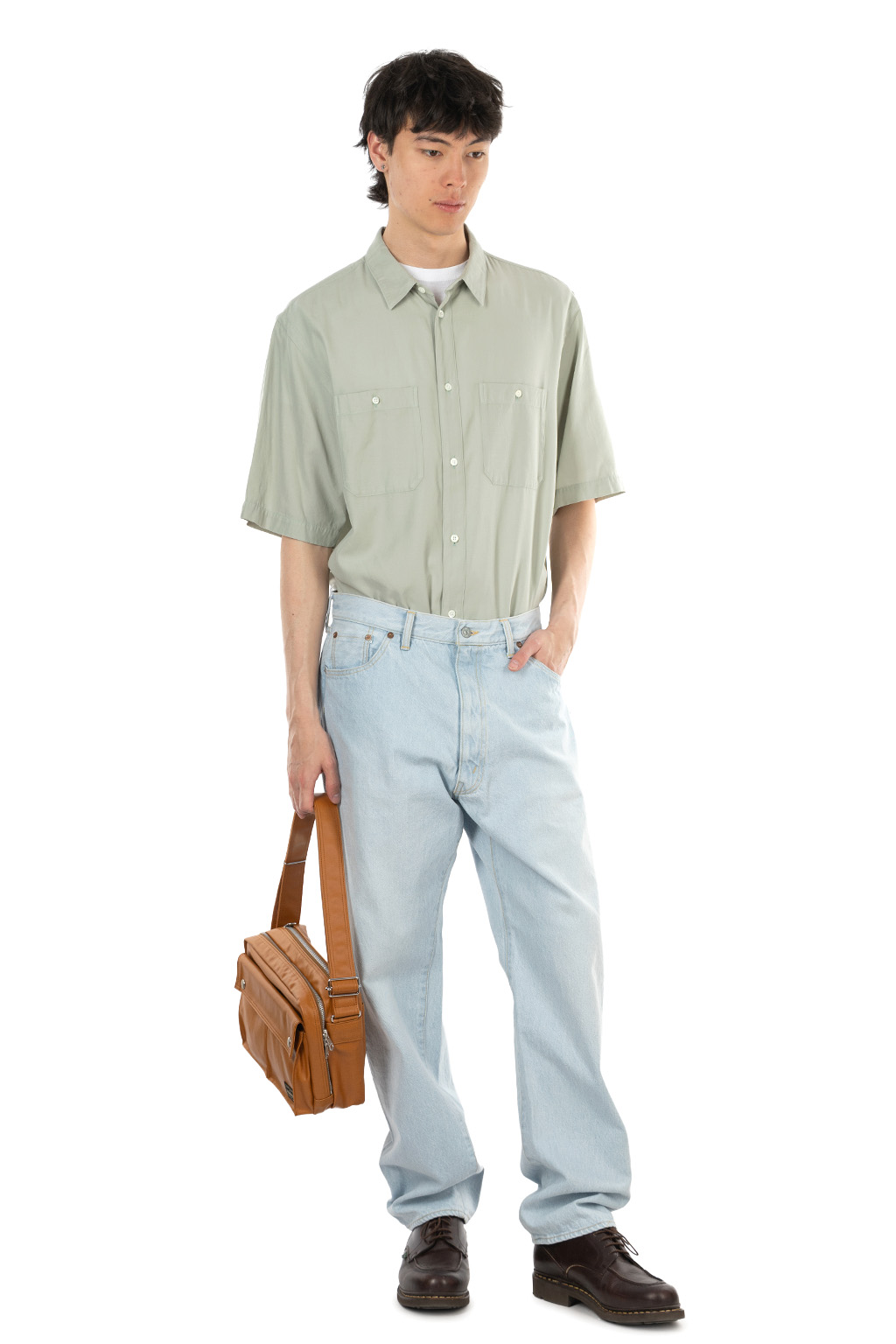 Kaptain Sunshine - 5P Zipper Front Denim Pants - Indigo Ice Wash