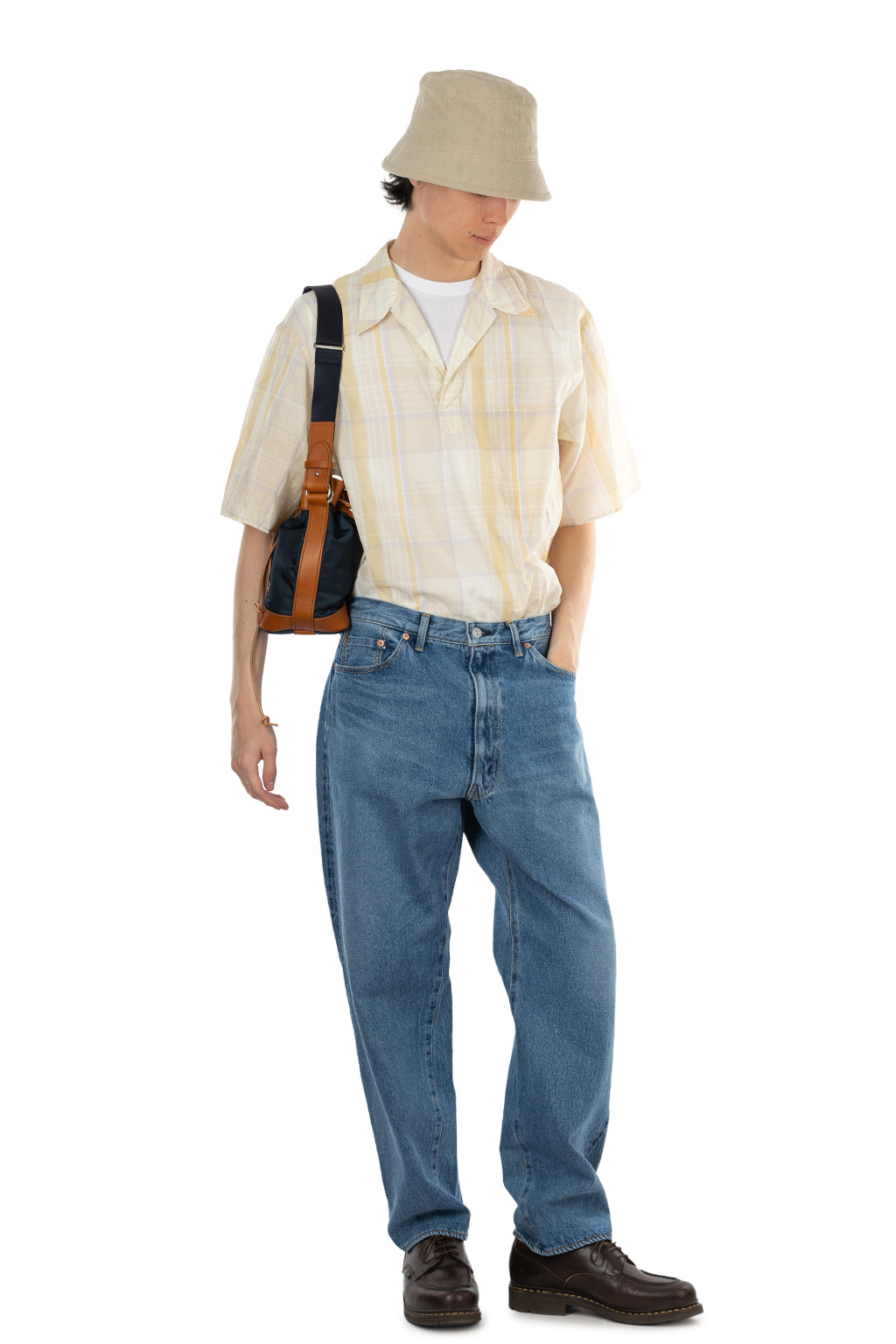 Kaptain Sunshine - 5P Zipper Front Denim Pants - Indigo Vintage Wash