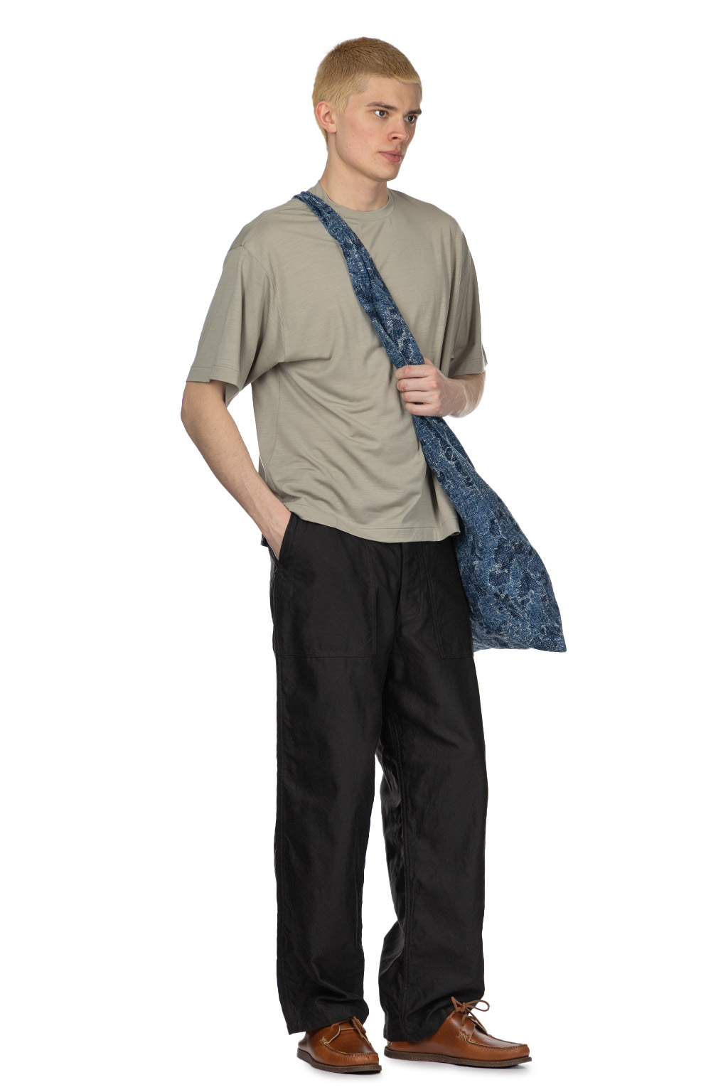 Kaptain Sunshine - Super Soft Merino Tenjiku Half Sleeve Tee-Misty Green