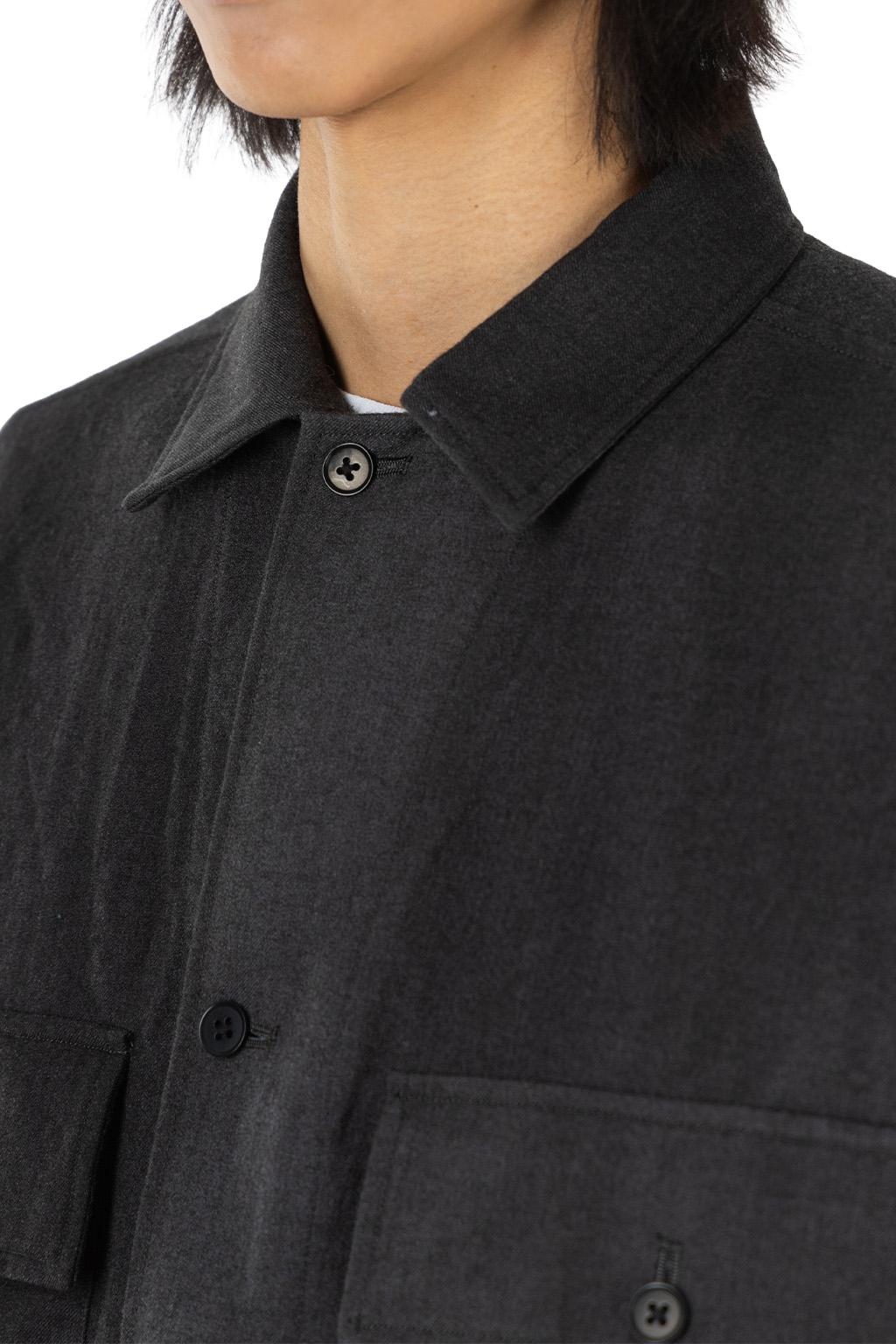 Kaptain Sunshine - Uneven-Dyed Gabardine Field Shirt Jacket - Grey