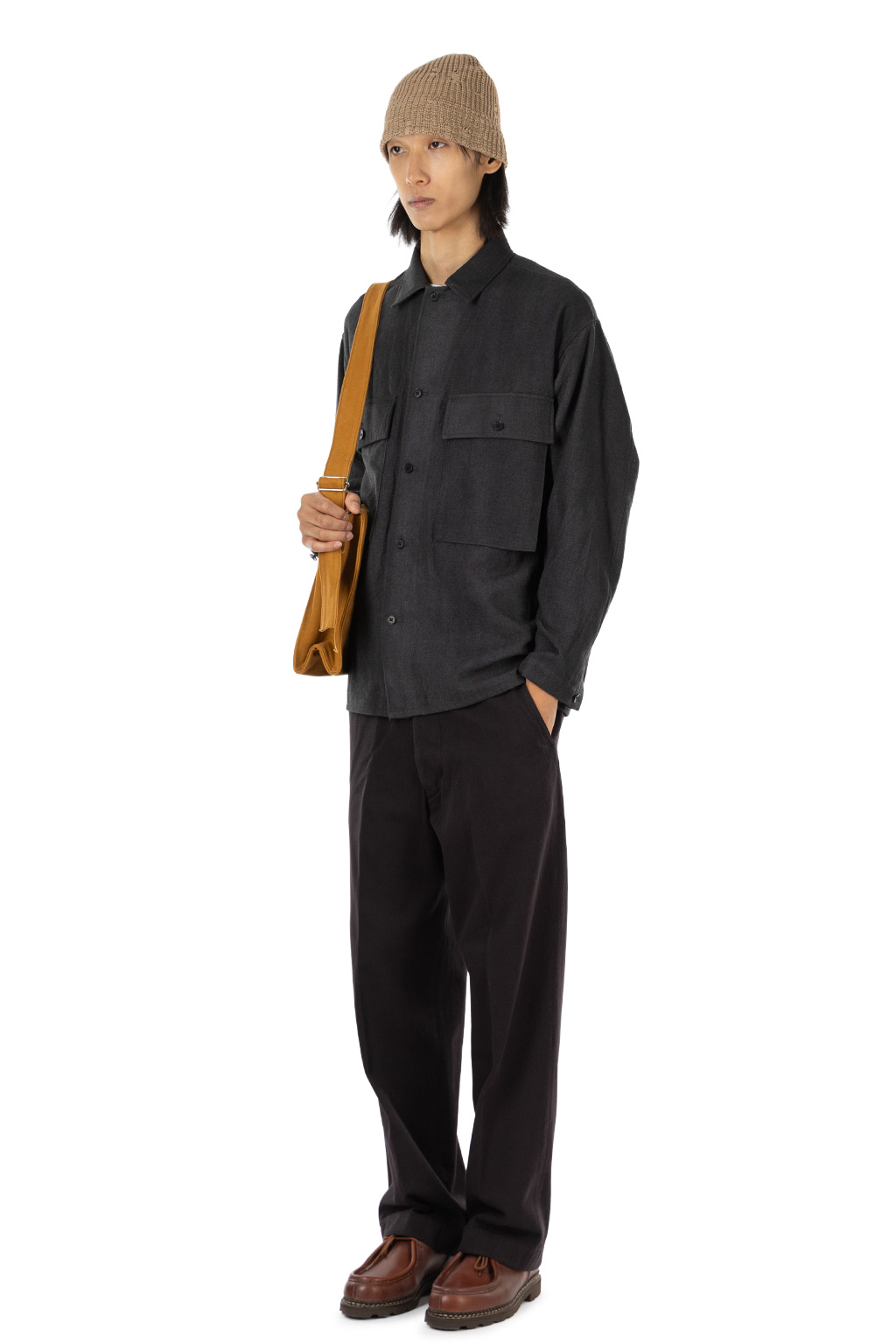 Kaptain Sunshine - Uneven-Dyed Gabardine Field Shirt Jacket - Grey