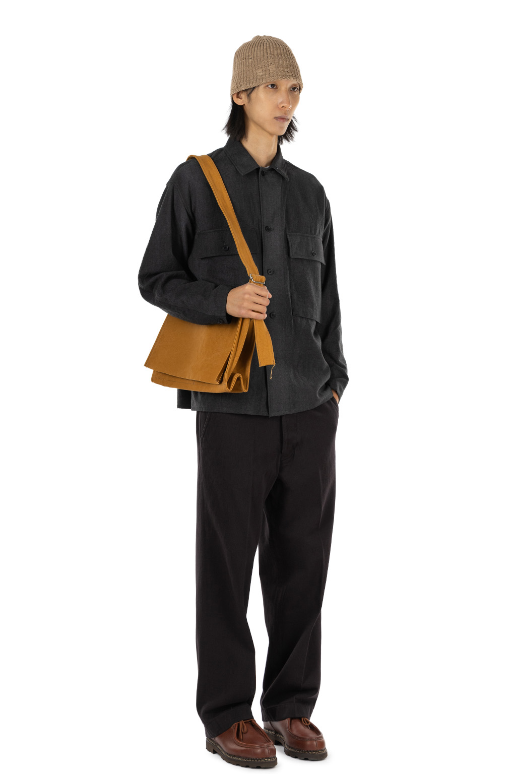 Kaptain Sunshine - Uneven-Dyed Gabardine Field Shirt Jacket - Grey