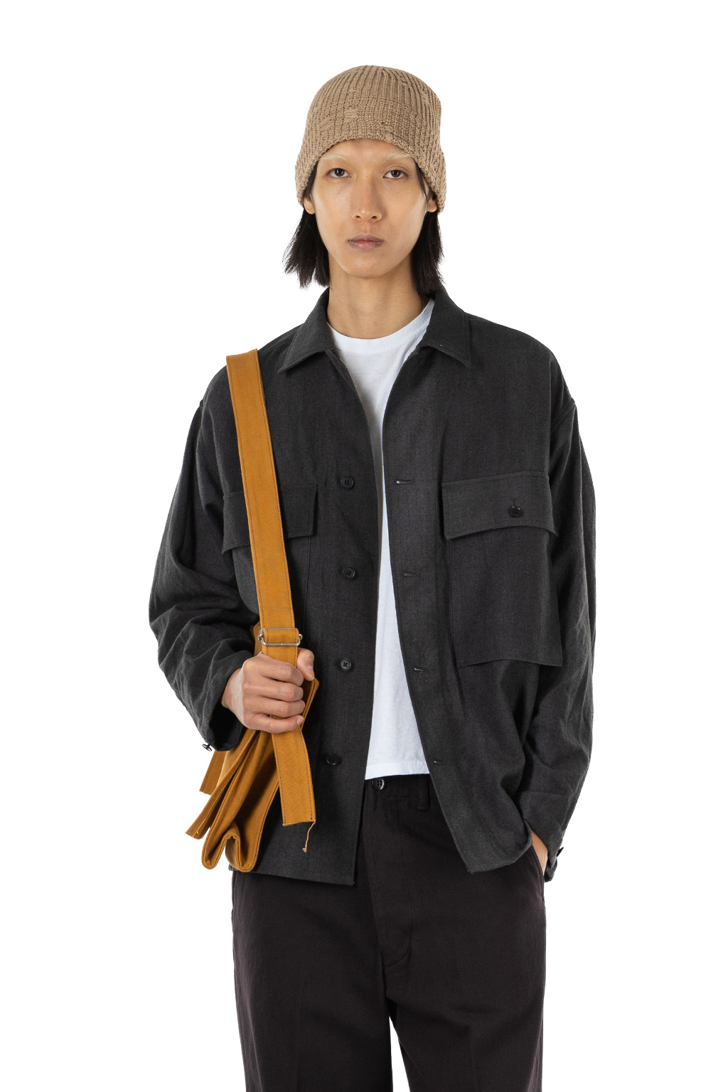 Kaptain Sunshine - Uneven-Dyed Gabardine Field Shirt Jacket - Grey