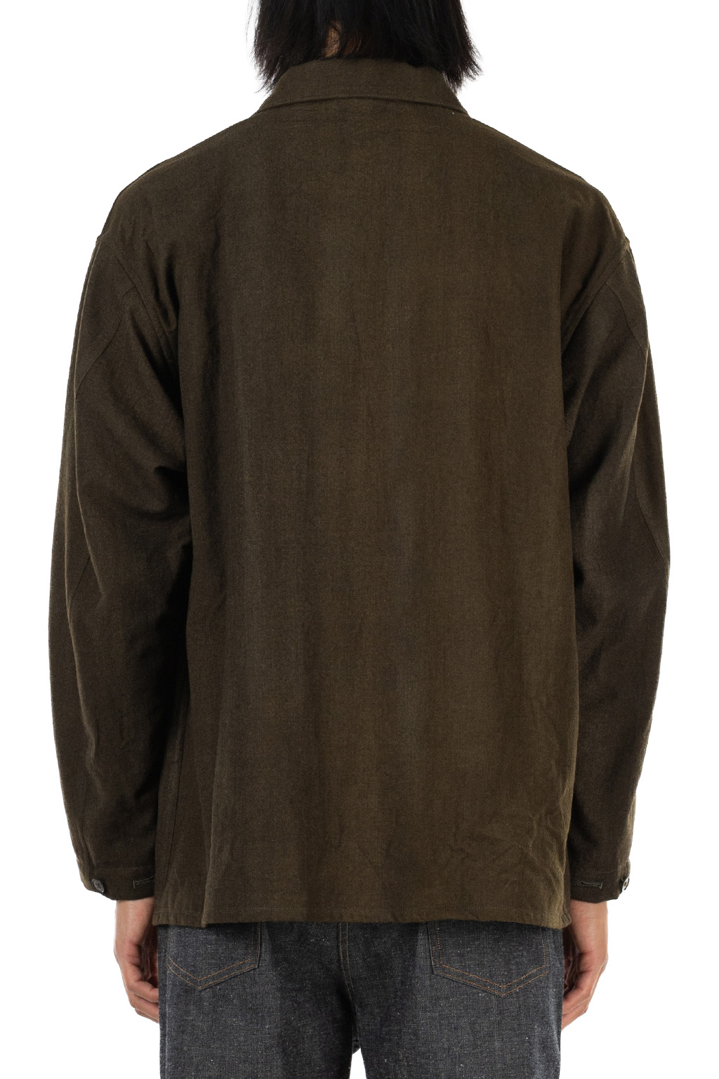 Kaptain Sunshine - Uneven-Dyed Gabardine Field Shirt Jacket - Olive