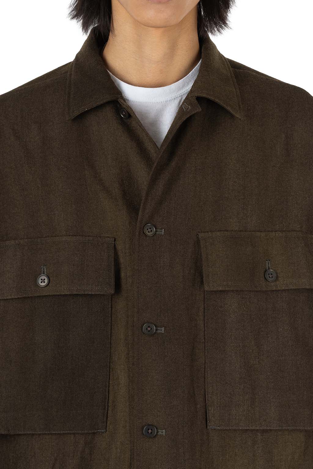 Kaptain Sunshine - Uneven-Dyed Gabardine Field Shirt Jacket - Olive