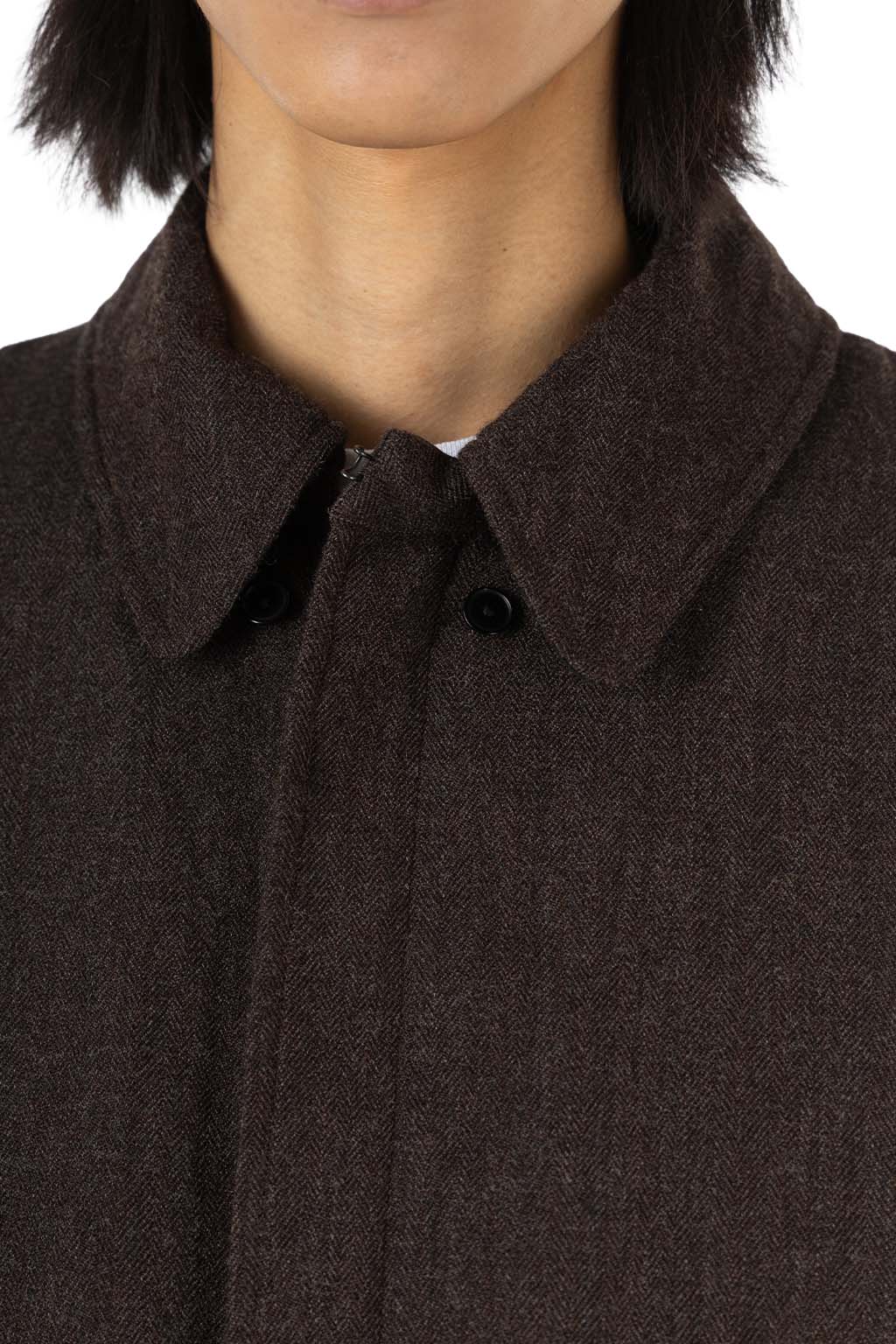 Kaptain Sunshine - Wool Herringbone Flight Jacket - Top Brown