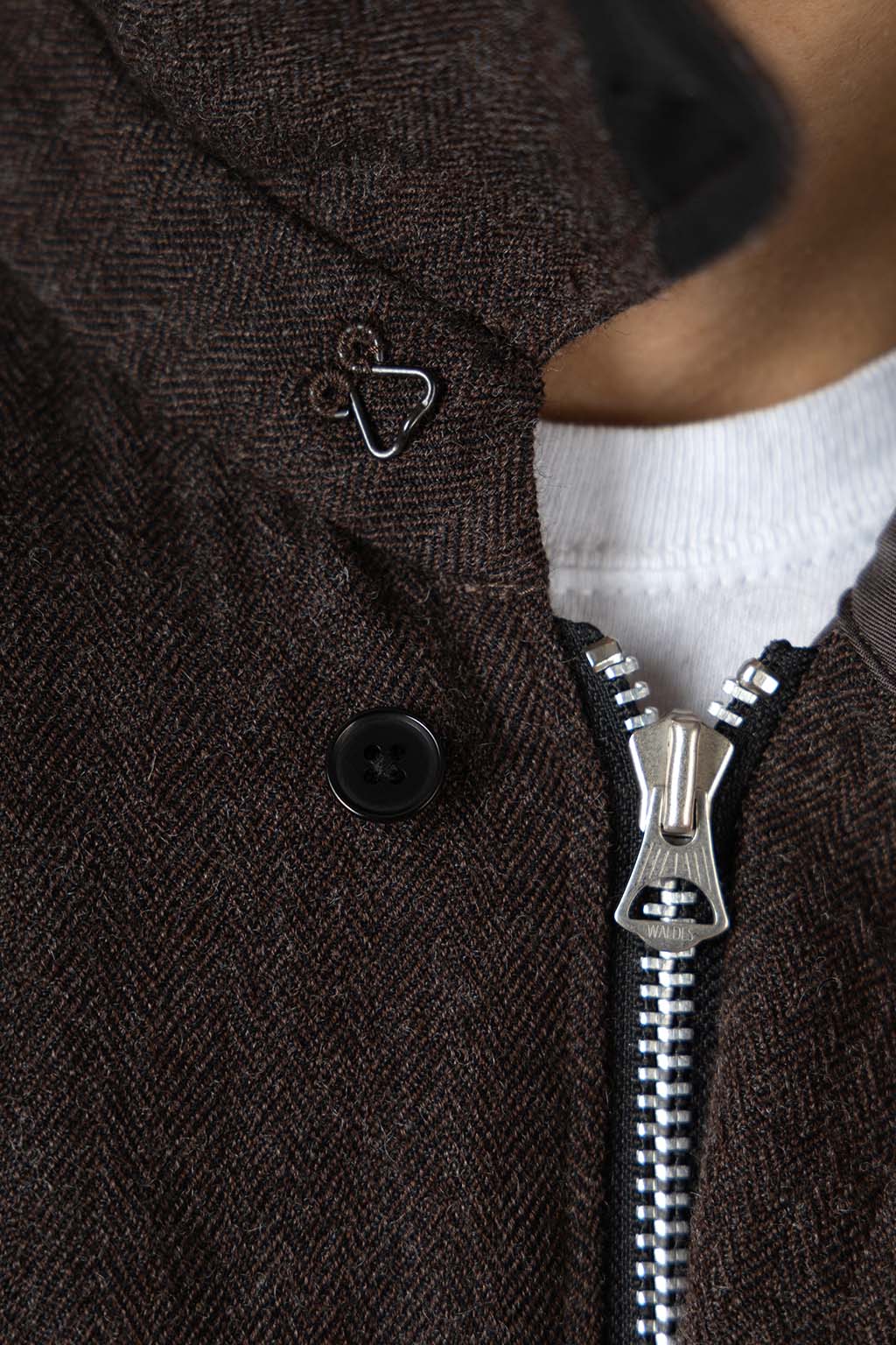Kaptain Sunshine - Wool Herringbone Flight Jacket - Top Brown