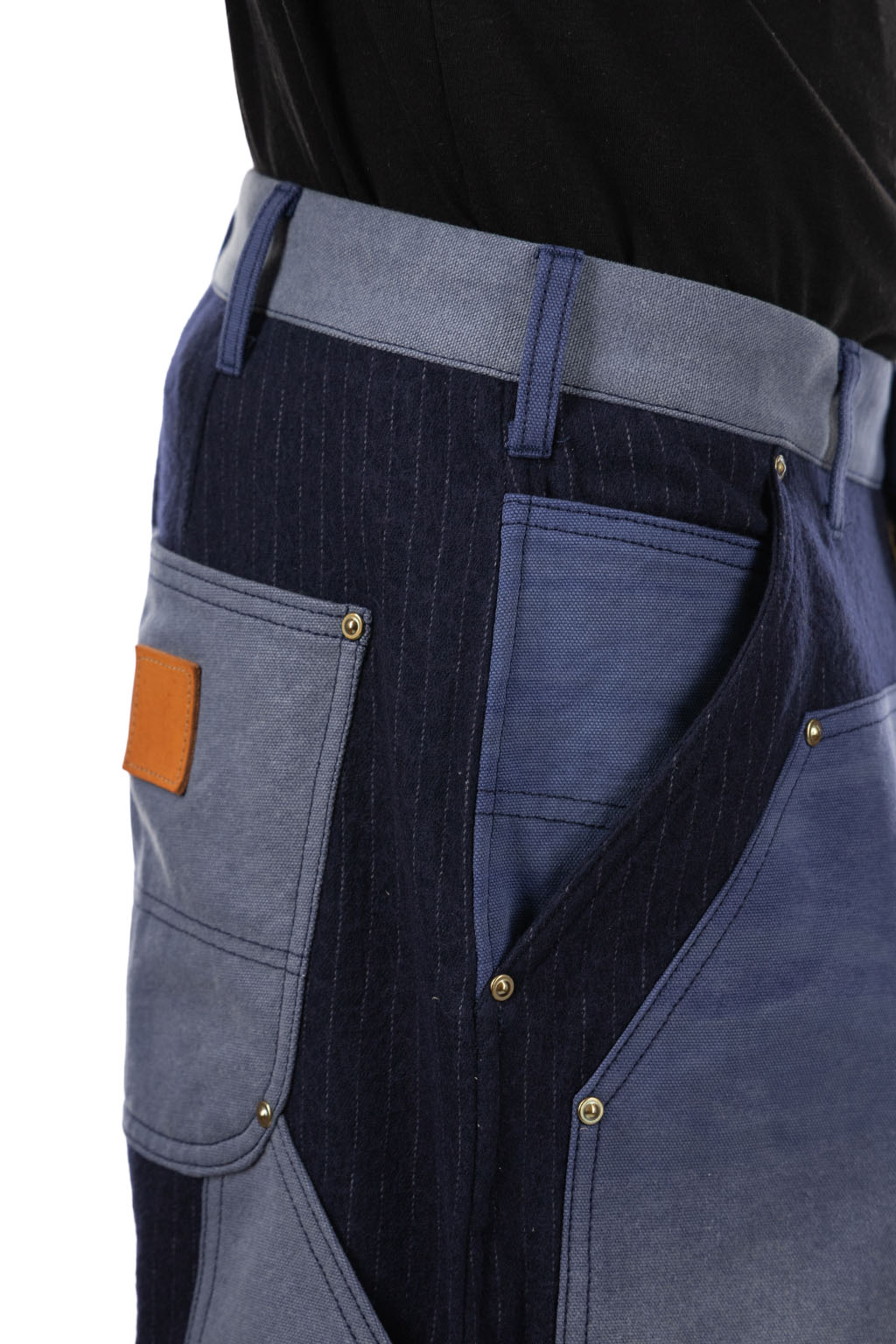 KHOKI - Vintage-Effect Work Pants - Blue