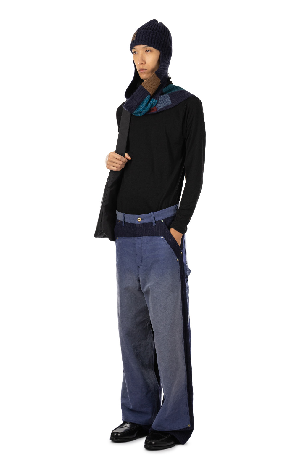 KHOKI - Vintage-Effect Work Pants - Blue