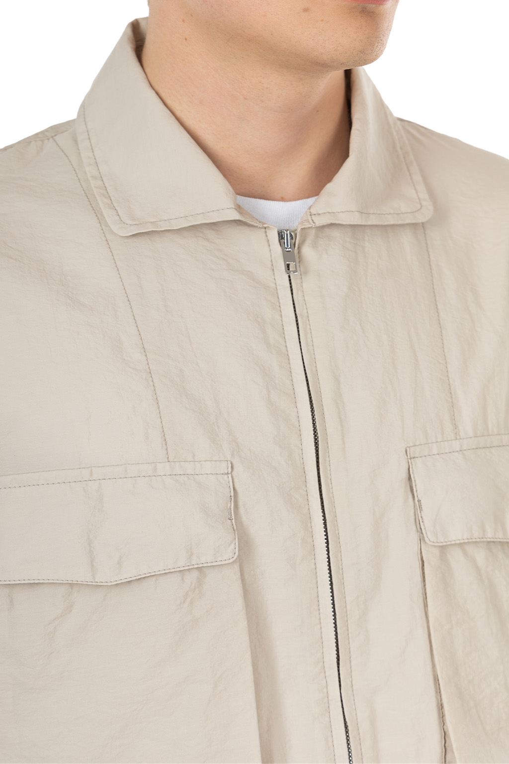 Lemaire - 3D Pocket Jacket - Washed Technical Cotton - Plaster