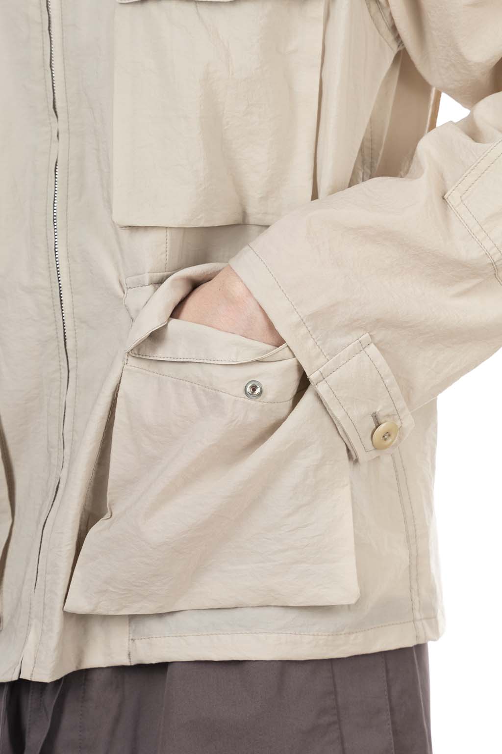 Lemaire - 3D Pocket Jacket - Washed Technical Cotton - Plaster