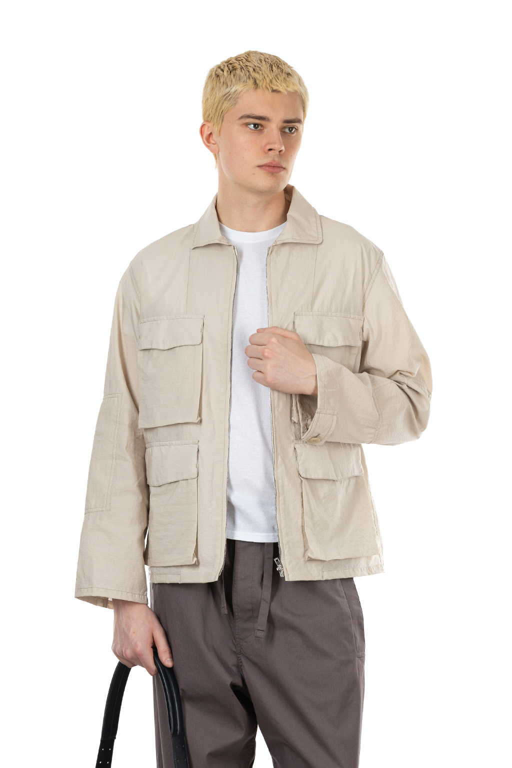 Lemaire - 3D Pocket Jacket - Washed Technical Cotton - Plaster