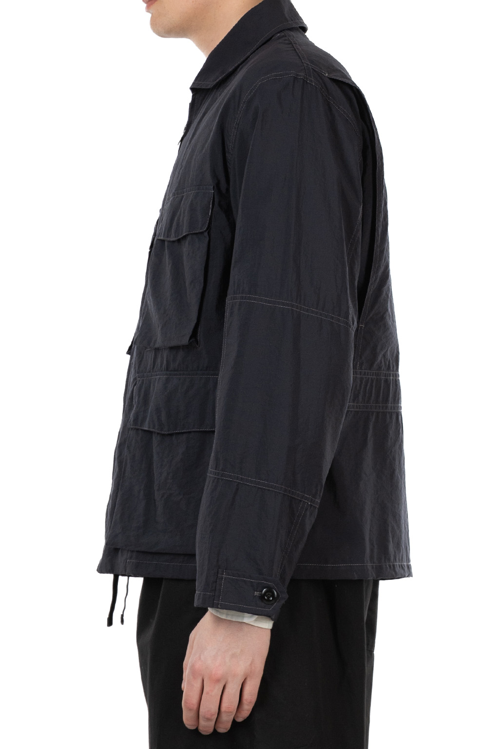 Lemaire - 3D Pocket Jacket - Washed Technical Cotton - Squid Ink