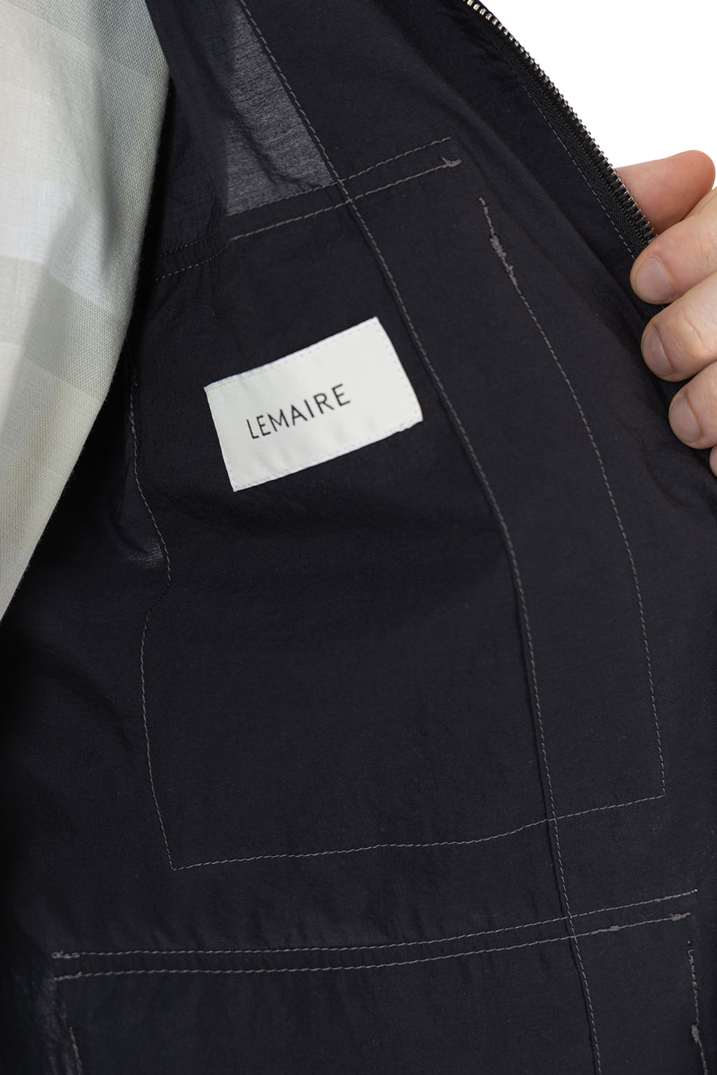 Lemaire - 3D Pocket Jacket - Washed Technical Cotton - Squid Ink