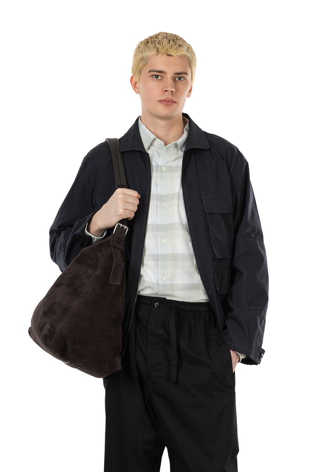 Lemaire - 3D Pocket Jacket - Washed Technical Cotton - Squid Ink