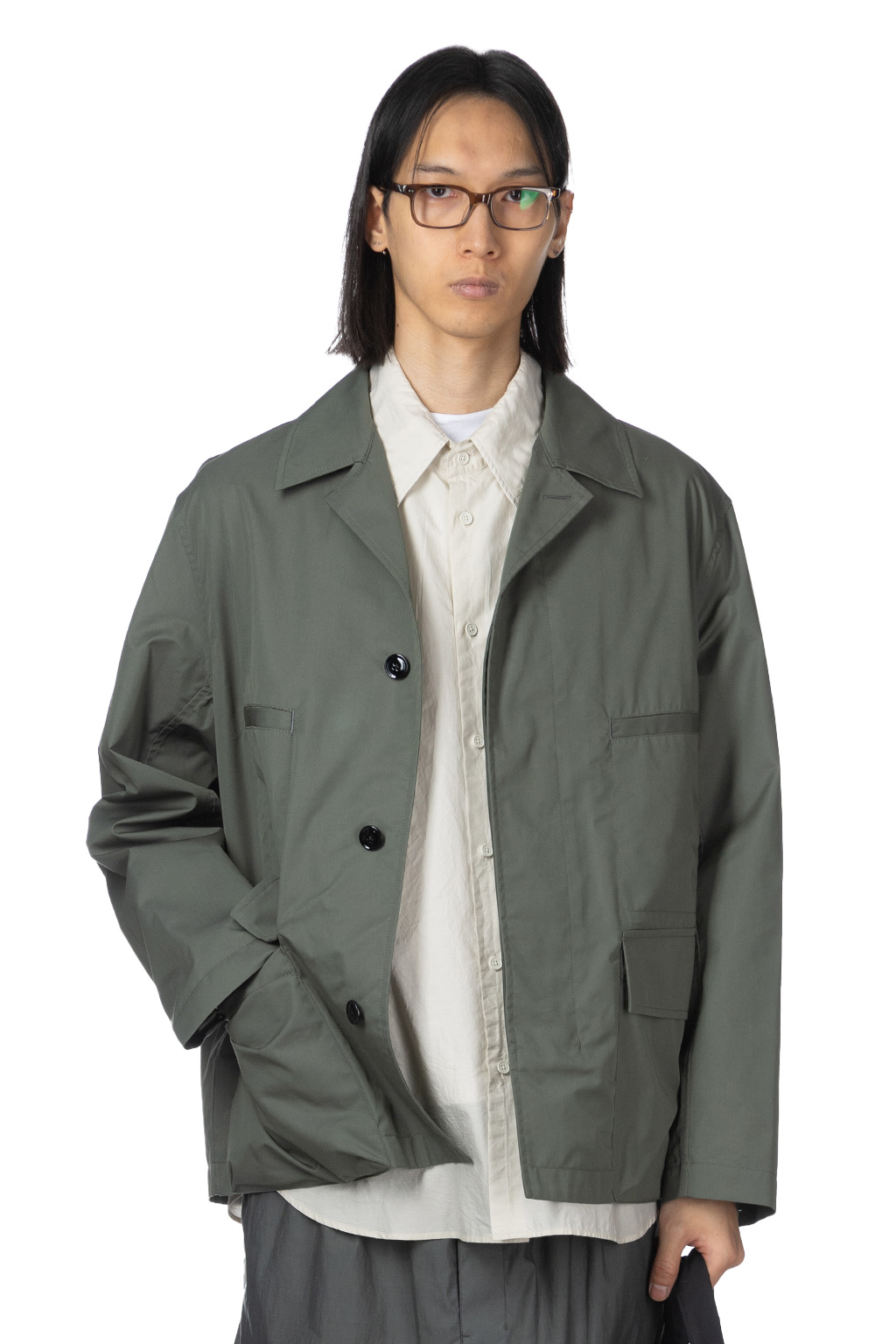 Lemaire | 4 Pocket Overshirt - Ash Grey | Men | Blue Button Shop