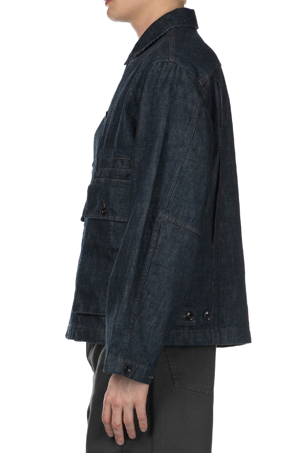 Lemaire | Boxy Jacket - Denim | Men | Blue Button Shop
