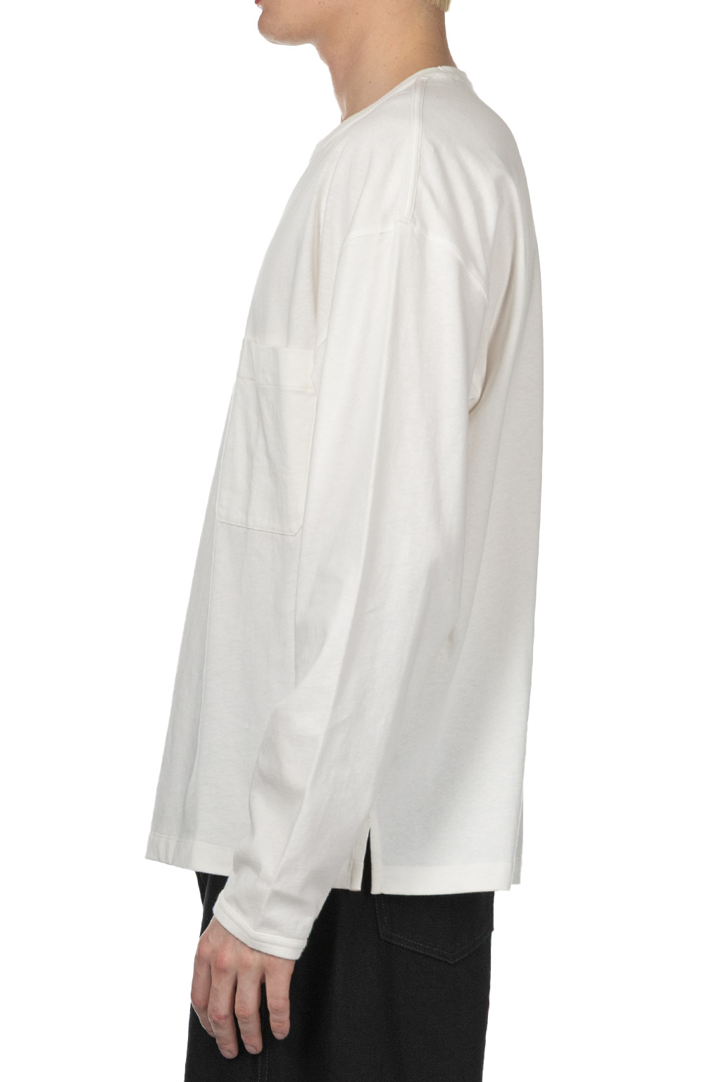 Lemaire - Boxy Long Sleeve T-Shirt - Chalk