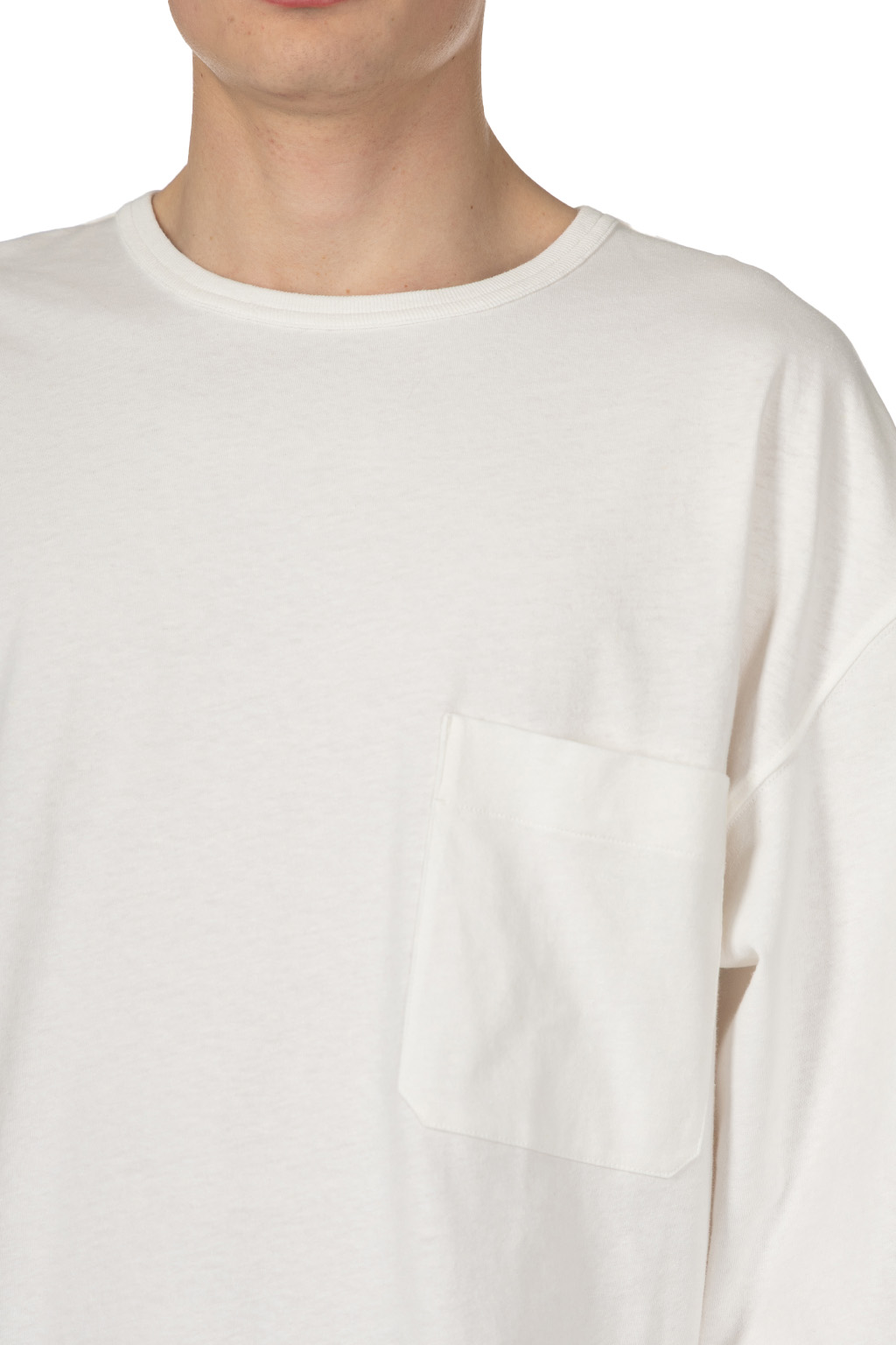 Lemaire - Boxy Long Sleeve T-Shirt - Chalk