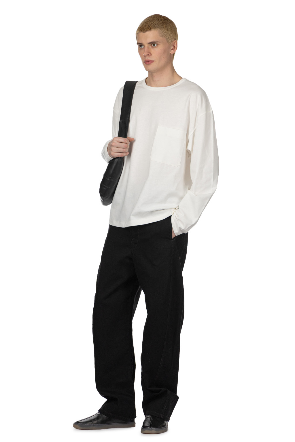 Lemaire - Boxy Long Sleeve T-Shirt - Chalk