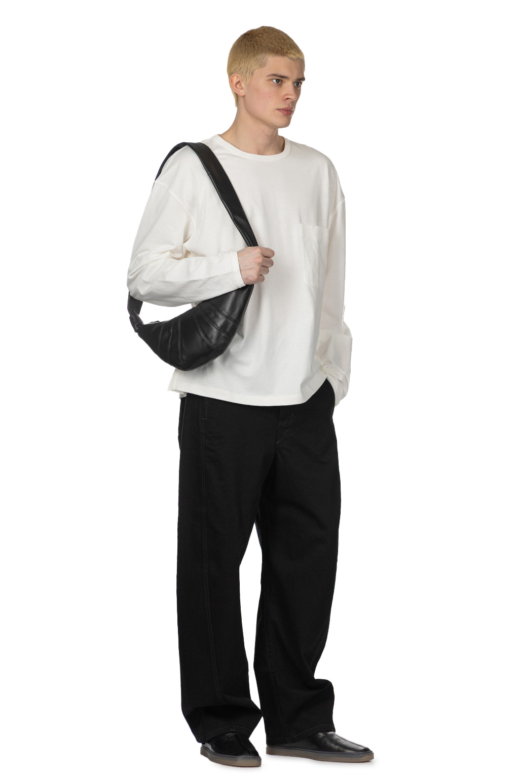 Lemaire - Boxy Long Sleeve T-Shirt - Chalk