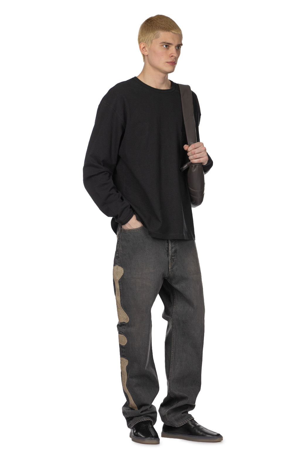 Lemaire - Boxy Long Sleeve T-Shirt - Jet Black