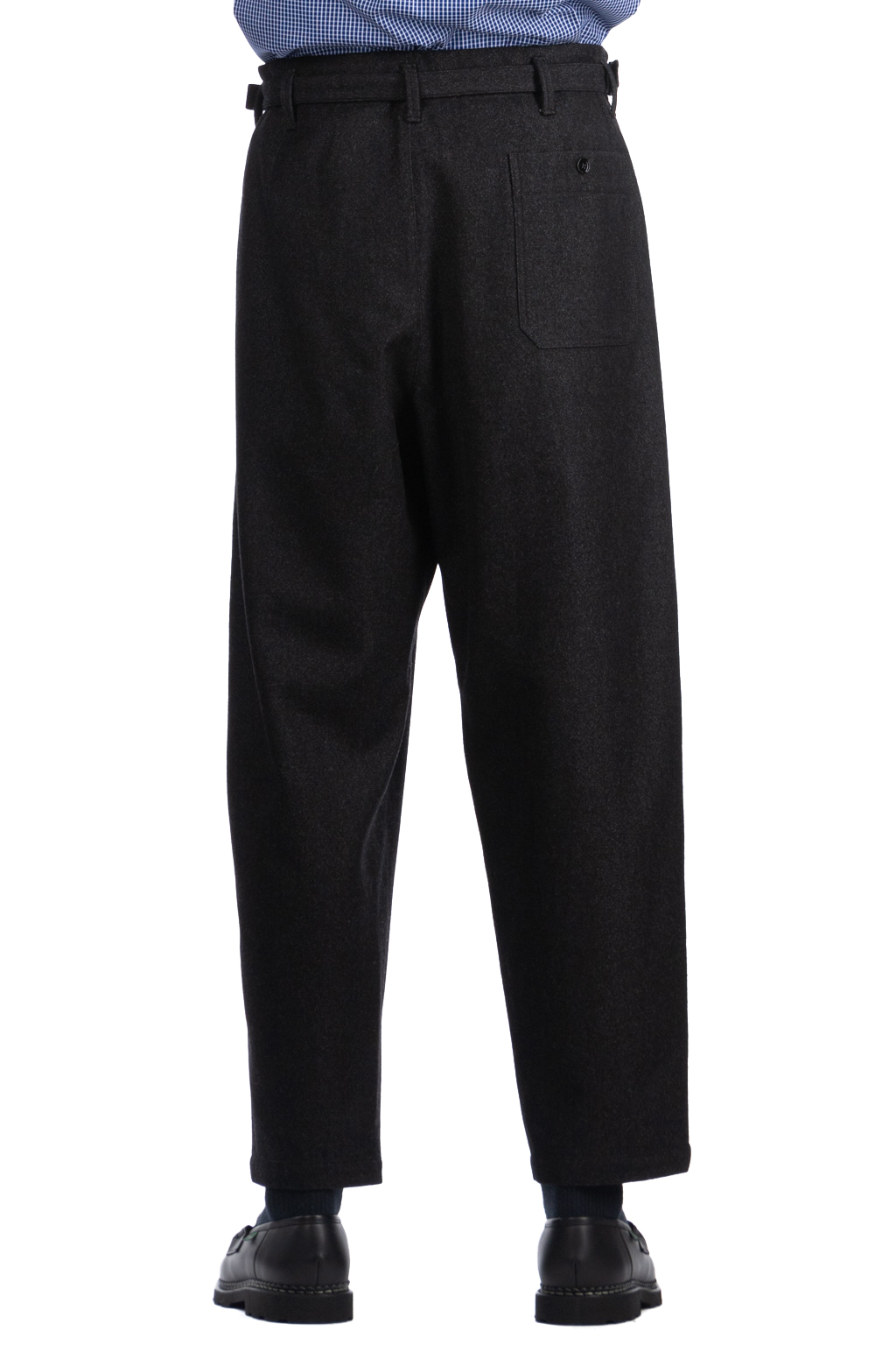 Lemaire | Carrot Pants - Black x Grey Melange | Men | Blue