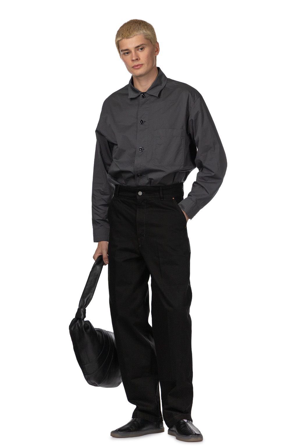 Lemaire - Large Croissant Bag - Soft Nappa Leather - Black