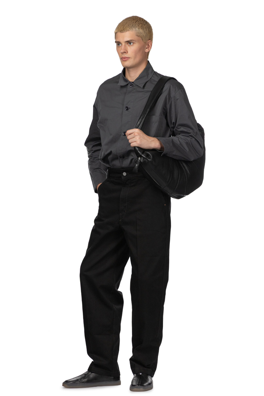 Lemaire - Large Croissant Bag - Soft Nappa Leather - Black