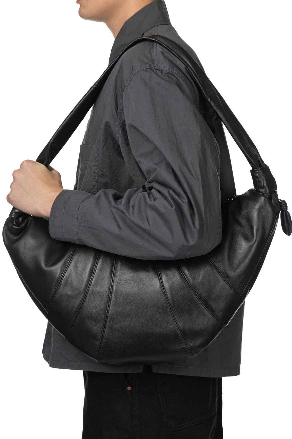 Lemaire - Large Croissant Bag - Soft Nappa Leather - Black