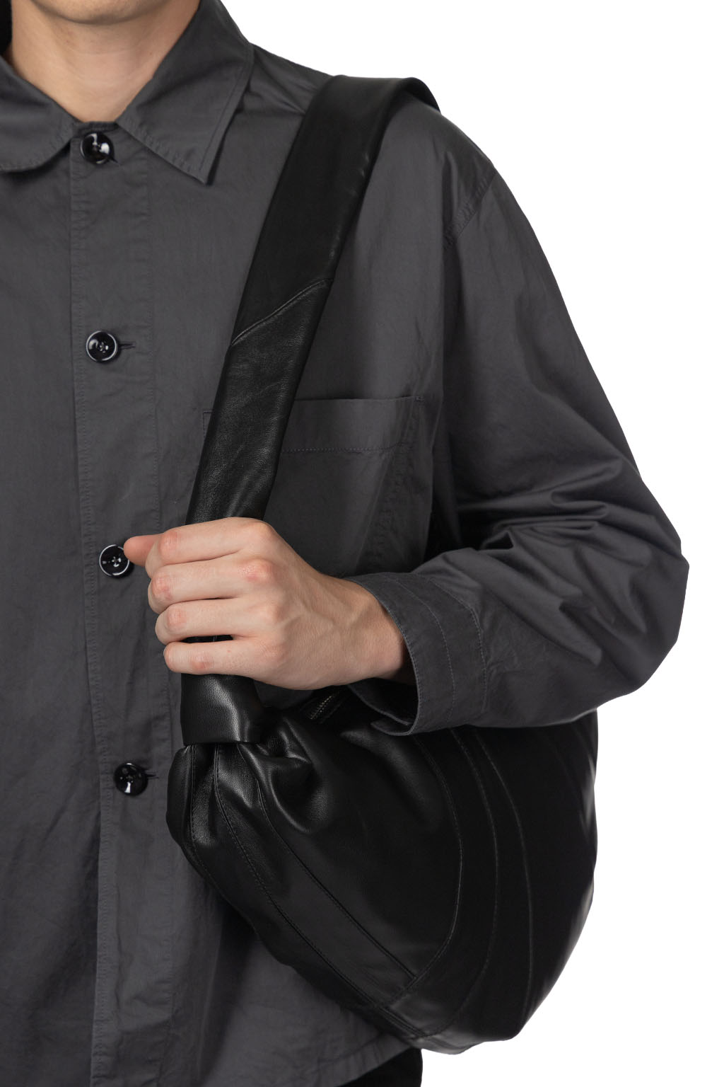 Lemaire - Large Croissant Bag - Soft Nappa Leather - Black