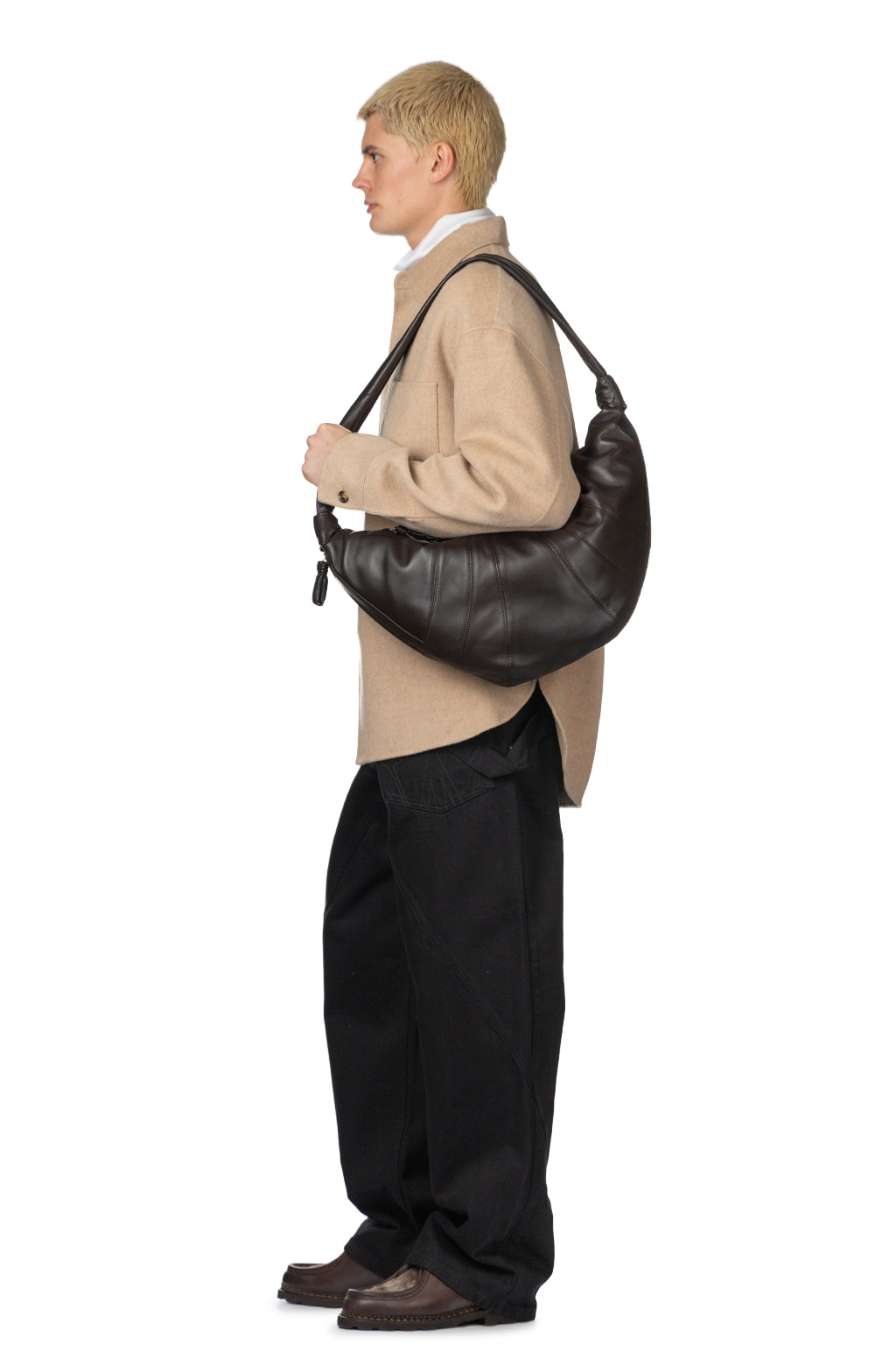 Lemaire - Large Croissant Bag - Soft Nappa Leather - Dark Chocolate