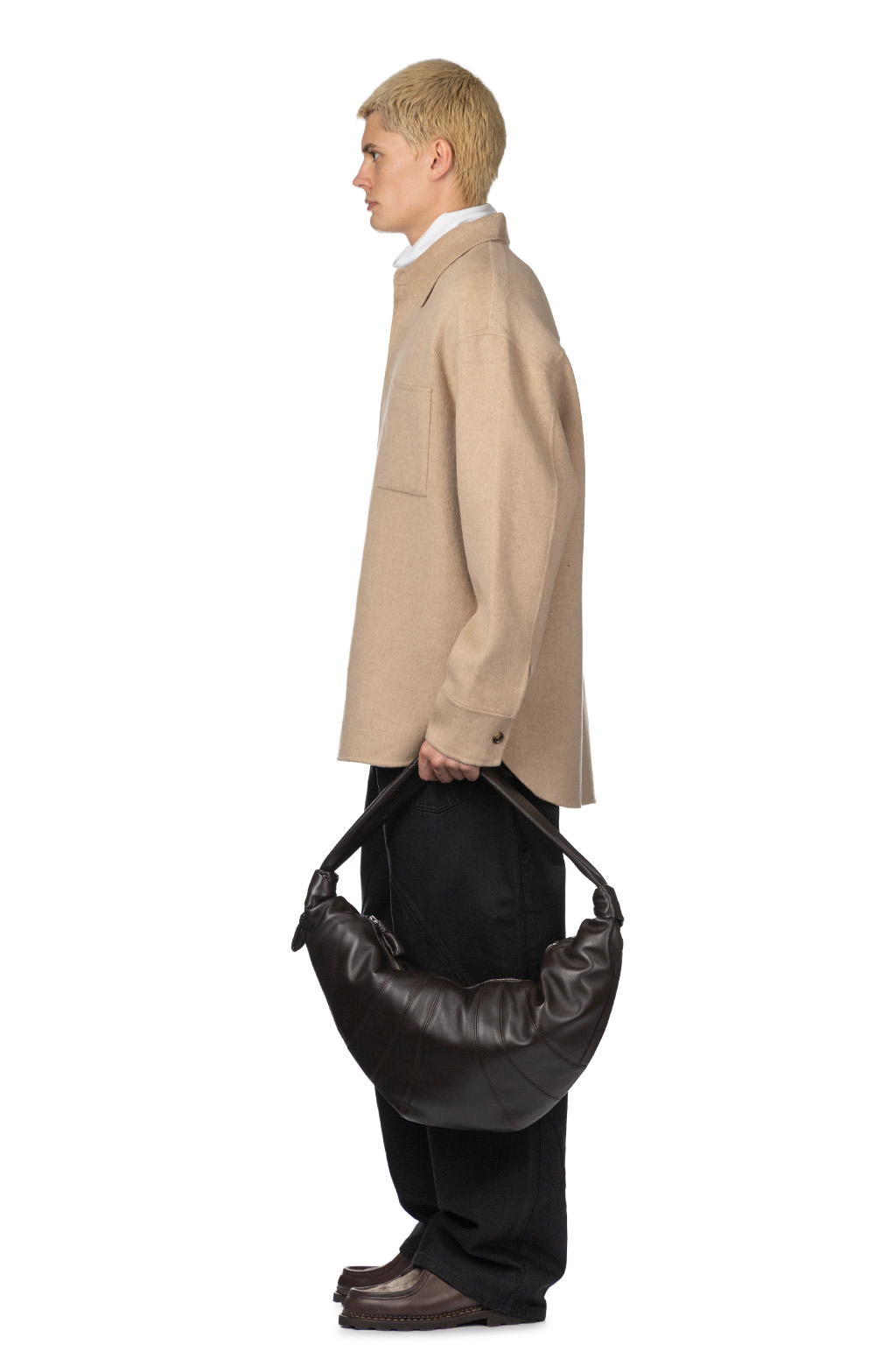 Lemaire - Large Croissant Bag - Soft Nappa Leather - Dark Chocolate