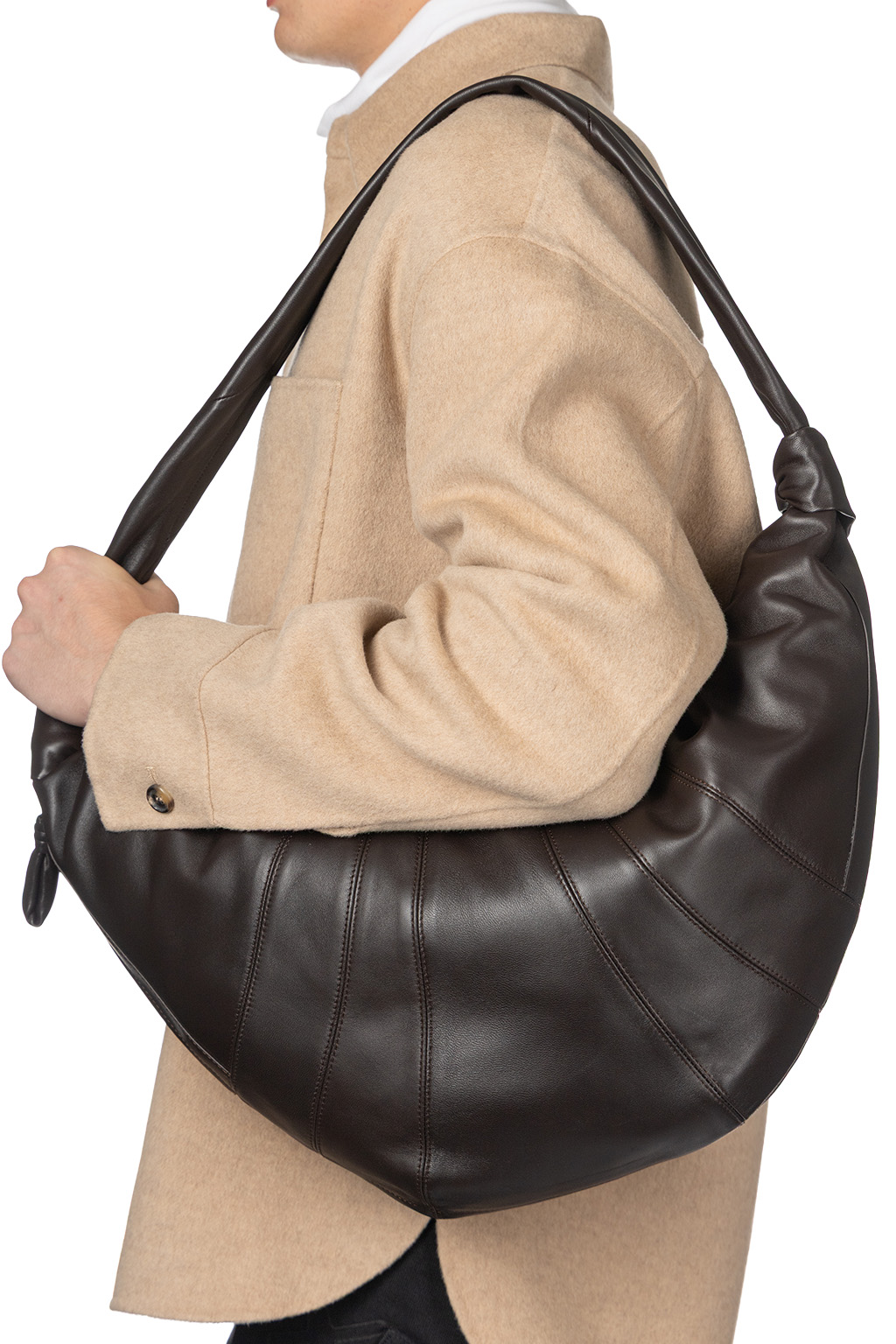Lemaire - Large Croissant Bag - Soft Nappa Leather - Dark Chocolate
