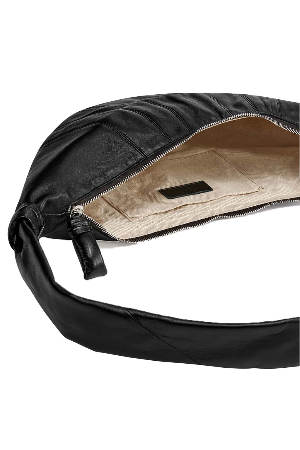 Lemaire - MEDIUM CROISSANT BAG -SOFT NAPPA LEATHER -  Black