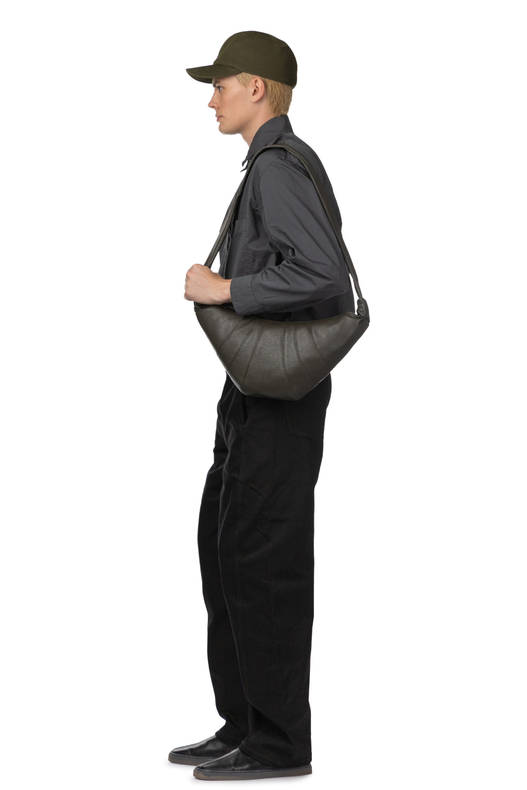 Lemaire - Medium Croissant Bag - Soft Grained Leather - Marecage